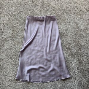 Kyle & Shahida Satin Slip Skirt in Dusty Lilac
